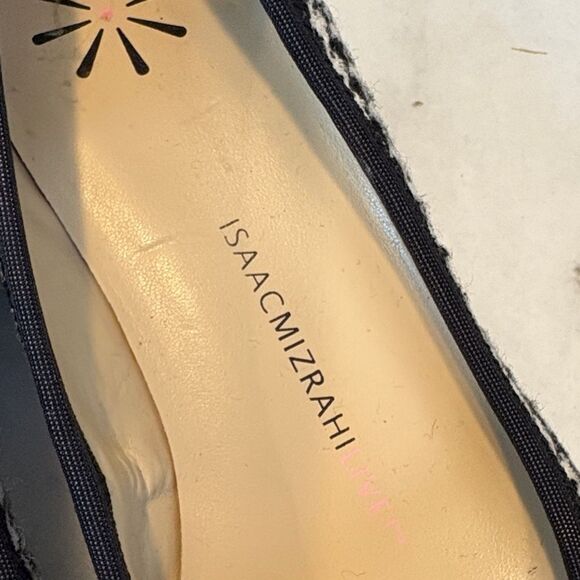 Isaac Mirzrahi Shoes Flats Houndstooth Black and White Mini Heel Ballet Flats - Picture 14 of 14